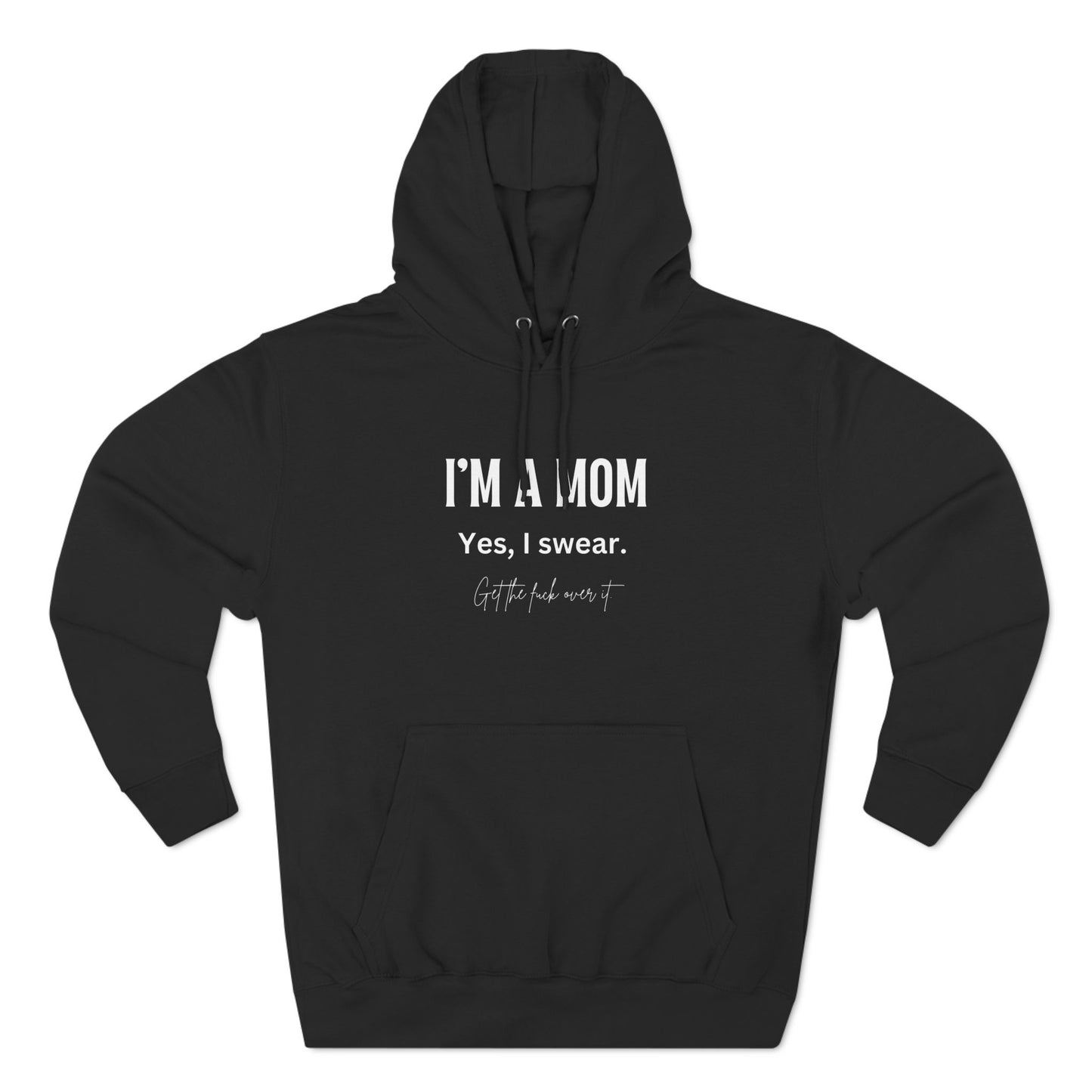 "I'm a mom, Yes I swear" Fleece Hoodie