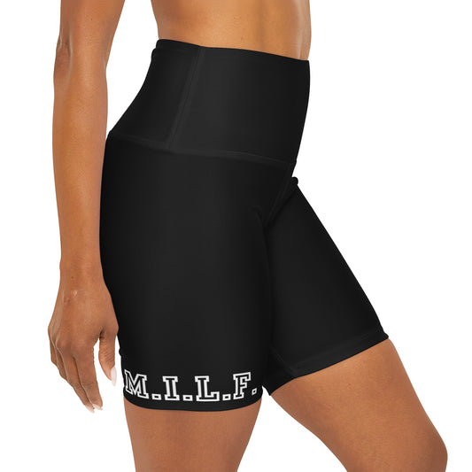 M.I.L.F. High Waisted Yoga Shorts