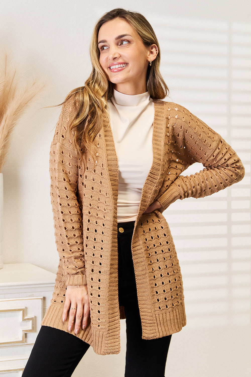 Woven Ribbing Cardigan