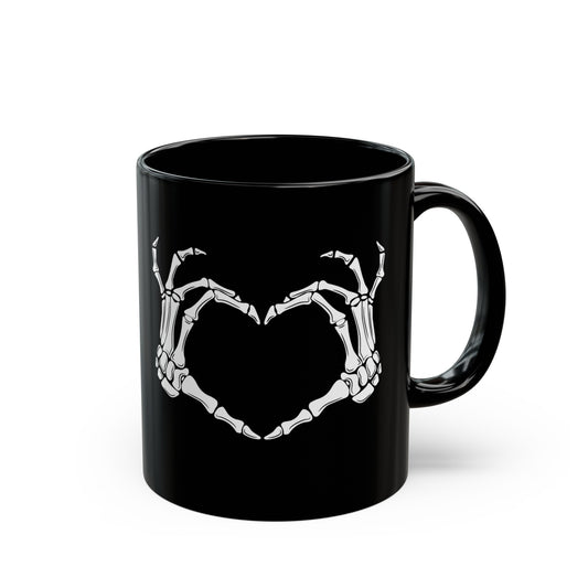 Skeleton Heart, Black Mug (11oz, 15oz)