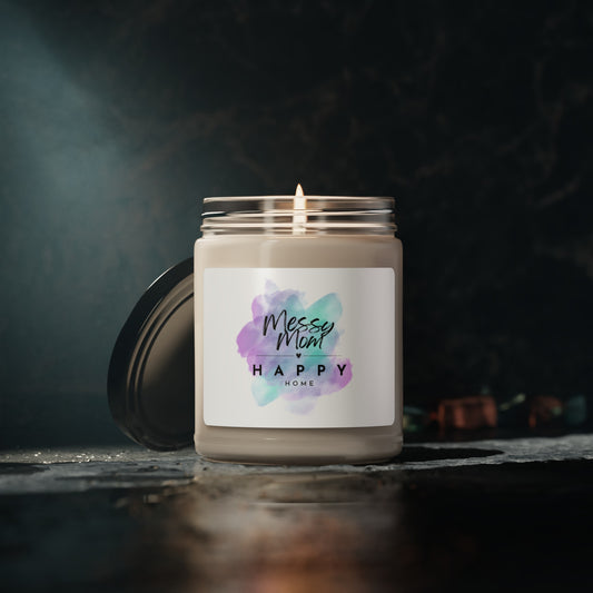 "Messy Mom, Happy Home" Soy Candle, 9oz