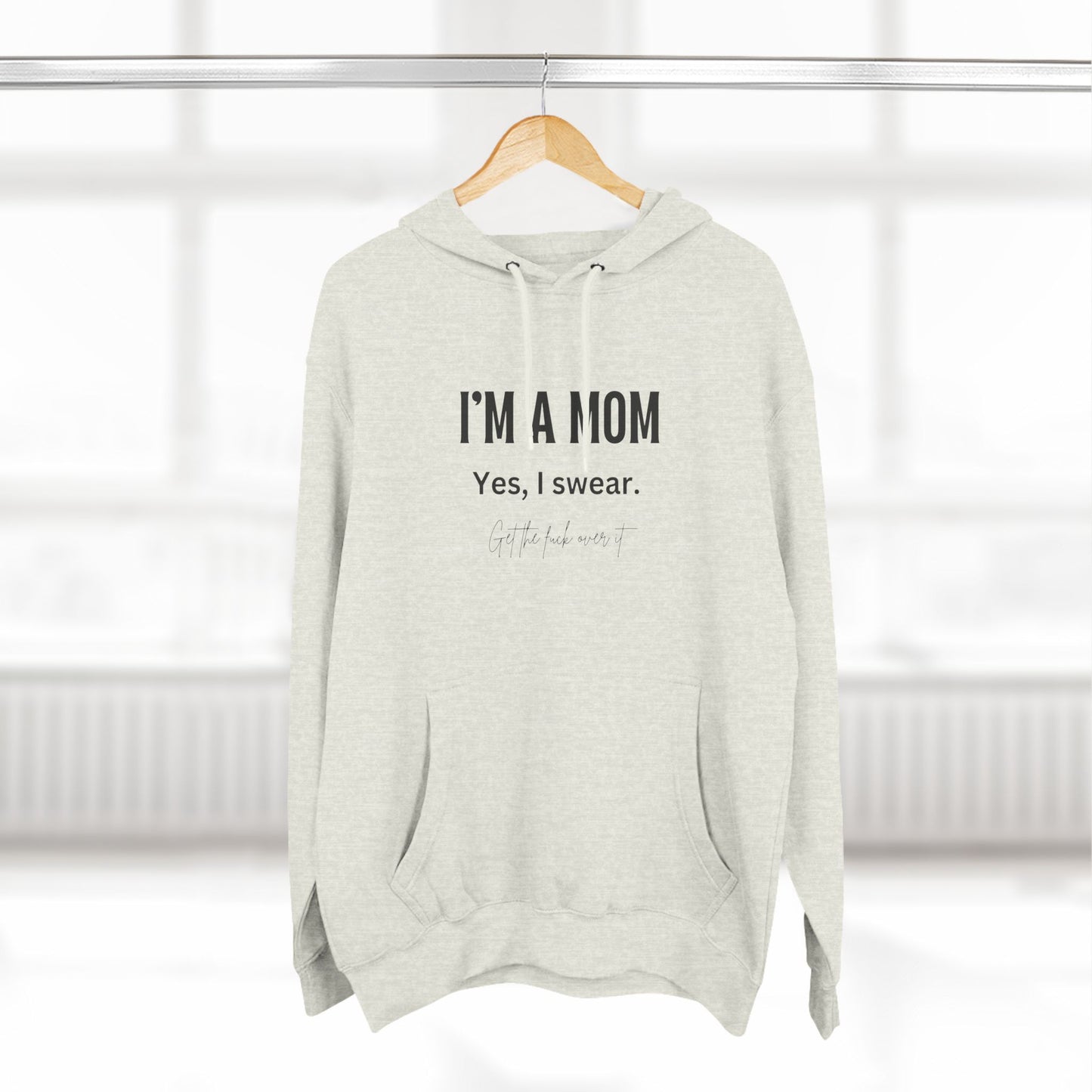 "I'm a mom, Yes I swear" Fleece Hoodie