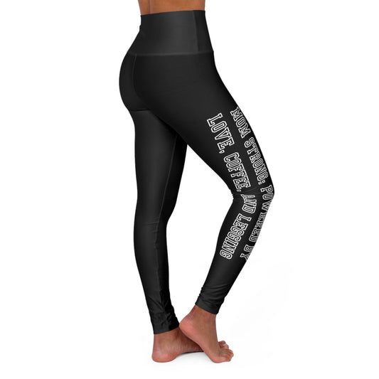 "Mom Strong" High Waisted Yoga Leggings