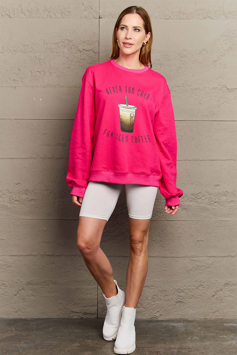 "Never Too Cold for Iced Coffee" Sweatshirt