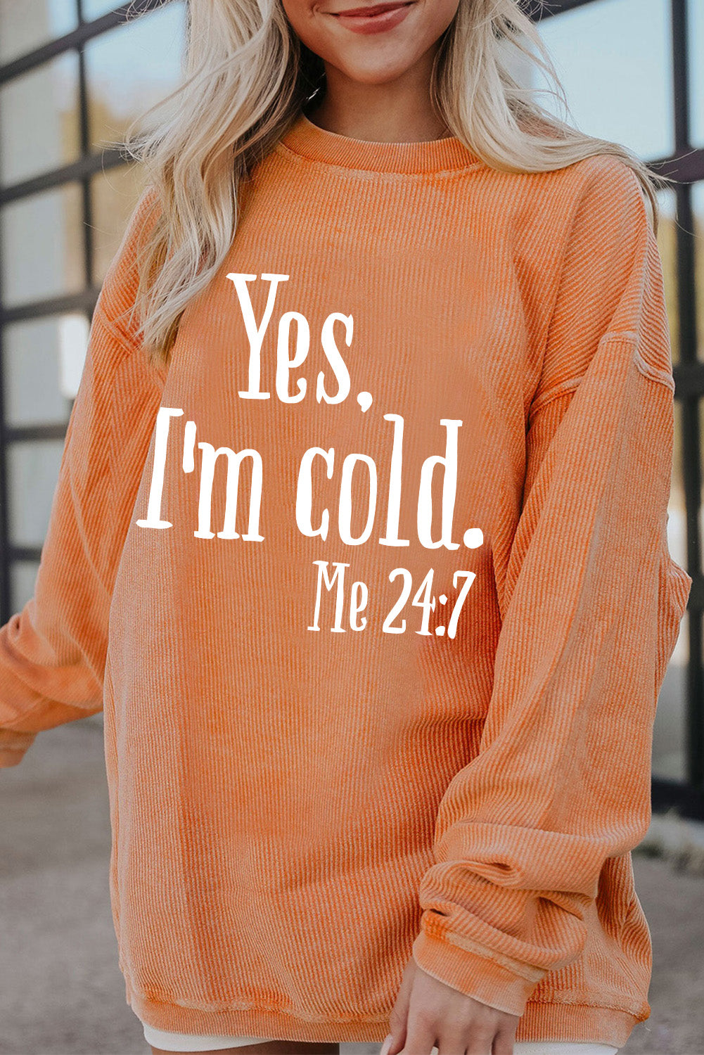 "Yes, I'm cold" Long Sleeve Sweatshirt